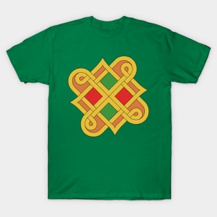 Durrow Knotwork 2016 Red and Green T-Shirt